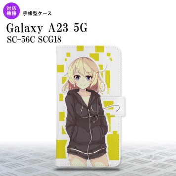 Galaxy A23 GalaxyA23 手帳型スマホケース カバー 女の子 キャラ 黄 2022年 10月発売 nk-004s-a23-dr1323