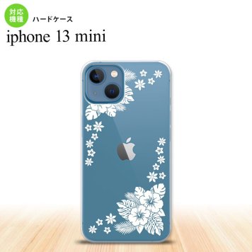 iPhone13mini iPhone13 mini ケース ハードケース ハイビスカス E クリア 白  nk-i13m-1055