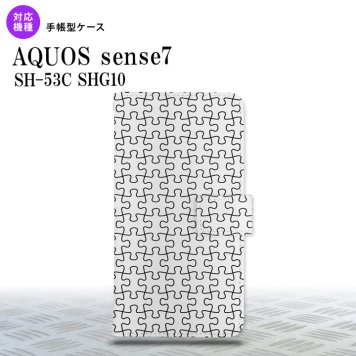 sense7 sense7 手帳型スマホケース カバー パズル 透明 黒 2022年 11月発売 nk-004s-sens7-dr1214