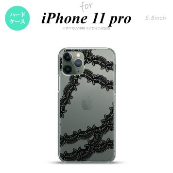 iPhone11Pro iPhone11 Pro スマホケース ハードケース レース 帯 B 黒 メンズ レディース nk-i11p-1100