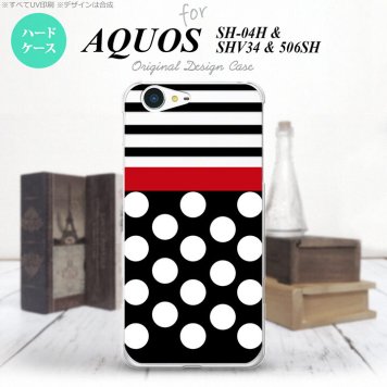 【SH04H】【スマホケース/スマホカバー】【アクオス ゼータ】SH04H スマホケース AQUOS ZETA SH04H カバー アクオス ゼータ ドット・ボーダー 黒 nk-sh04h-354【メール便送料無料】