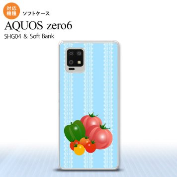 SHG04 SHG04 ZERO6 AQUOS zero6 スマホケース ソフトケース ベジタブル トマト 青 メンズ レディース nk-zero6-tp666
