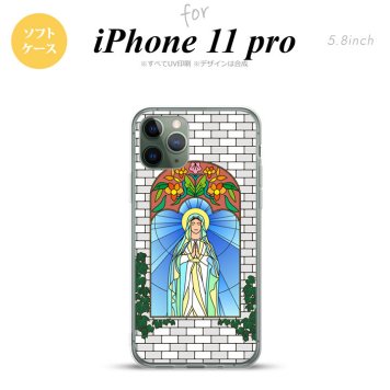 iPhone11Pro iPhone11 Pro スマホケース ソフトケース マリア様 グレー メンズ レディース nk-i11p-tp1503