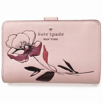 Kate spade ケイトスペード アウトレット  財布  フローラル ミディアム バイフォールド ウォレット