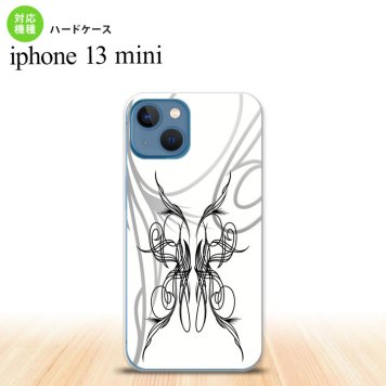 iPhone13mini iPhone13 mini ケース ハードケース ピンスト 白 黒  nk-i13m-1248