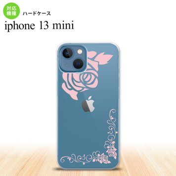 iPhone13mini iPhone13 mini ケース ハードケース バラ A クリア ピンク  nk-i13m-1067