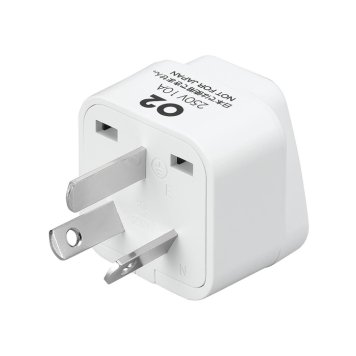ヤザワ 海外用電源プラグO2タイプ ホワイト KP8