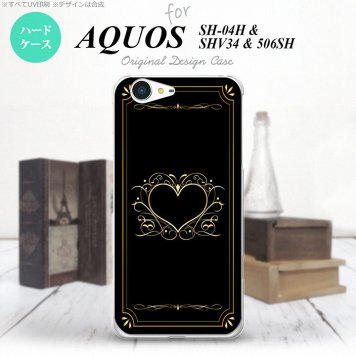 【SH04H】【スマホケース/スマホカバー】【アクオス ゼータ】SH04H スマホケース AQUOS ZETA SH04H カバー アクオス ゼータ 飾りハート（B) 黒 nk-sh04h-617【メール便送料無料】