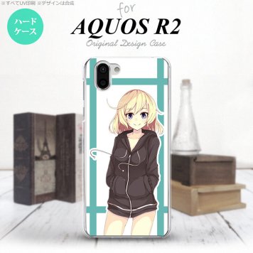 AQUOS R2 アクオス アール2 SH-03K SHV42 専用 スマホケース カバー ハードケース キャラB 水色 nk-r2-1330[スマホ,スマホケース,スマホカバー,ケース,カバー,ジャケット]