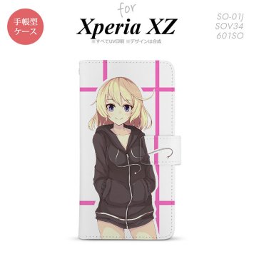 【手帳型 スマホ カバー ケース】【SO01J】【エクスペリア XZ 】手帳型 ケース SO-01J スマホ カバー XPERIA XZ エクスペリア キャラB ピンク nk-004s-so01j-dr1327【メール便送料無料】