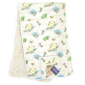 おさるのジョージ×OUTDOOR ポケット付きショール IV ブランケット あったか ウィンター 節電
