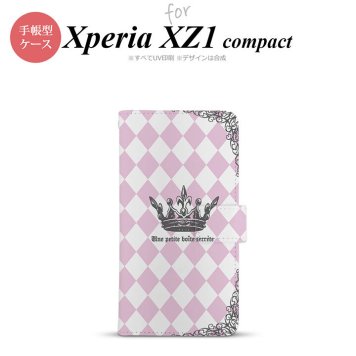 【手帳型 スマホ カバー ケース】【SO02K】【エクスペリア XZ1】手帳型 ケース SO-02K スマホ カバー Xperia XZ1 Compact エクスペリア 王冠 ピンク nk-004s-so02k-dr1451【メール便送料無料】