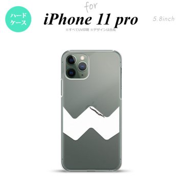 iPhone11Pro iPhone11 Pro スマホケース ハードケース ギザギザ クリア 白 メンズ レディース nk-i11p-192
