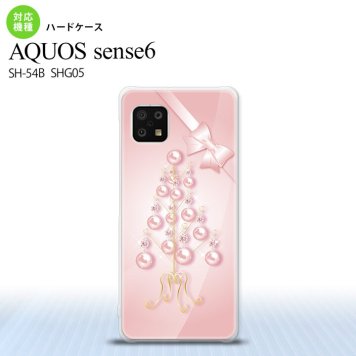 SH-54B SHG05 AQUOS sense6 スマホケース ハードケース ツリーオブジェ ピンク メンズ レディース nk-sens6-305