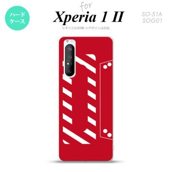 Xperia 1 II 5G スマホケース 背面カバー ストラップホール有り ハードケース カセットテープ 赤 ストラップホール おしゃれ かわいい かっこいい メンズ レディース nk-xp12-188