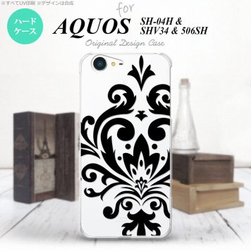 【SH04H】【スマホケース/スマホカバー】【アクオス ゼータ】SH04H スマホケース AQUOS ZETA SH04H カバー アクオス ゼータ ダマスク柄大B 黒 nk-sh04h-1034【メール便送料無料】