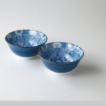 禄彩4.8多用鉢2客 磁器 美濃焼 やきものの里から、暮らしを贈ります。　ギフト 食器 セット テーブルウェア