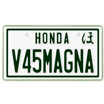 なんちゃって単車プレート【HONDA・V45MAGNA】ナンバープレート　バイク　二輪　オートバイ　グッズ　アクセサリー　雑貨 インテリア アイテム プレゼント ギフト バイク好き 旧車 走り屋 ギア パーツ メンテナンス ファッション お洒落 オブジェ