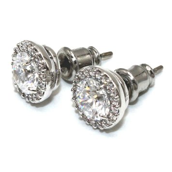 スワロフスキー swarovski ピアス Una ラウンドカット パヴェ 5636269 ウナ スタッドピアス アクセサリー レディース シルバー+ホワイト 海外正規品