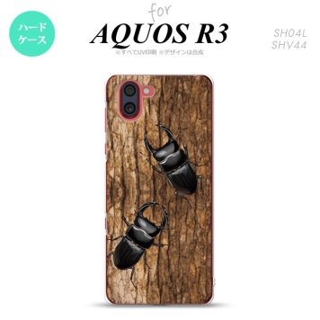 SH-04L SHV44 R3 AQUOS R3 スマホケース カバー クワガタ B nk-r3-332