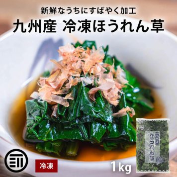 九州産 ほうれん草 カット 1kg 冷凍 ほうれんそう ホウレン草 ホウレンソウ 冷凍ほうれん草 国産野菜 国産 冷凍野菜 冷凍食品 契約栽培 業務用 大容量 まとめ買い 飲食店 前田家 MAEDAYA