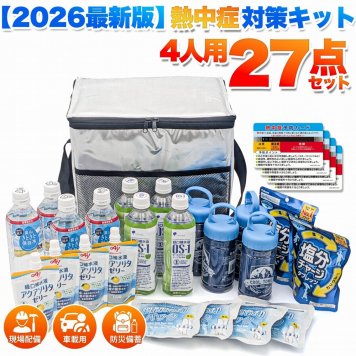 熱中症対策キット 4人用 27点セット 22Lクーラーバッグ付き