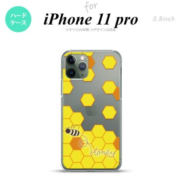 iPhone11Pro iPhone11 Pro スマホケース ハードケース ハニー クリア 黄 メンズ レディース nk-i11p-1685