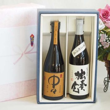 本格麦焼酎贈り物ギフトボックスセット 麦焼酎中々25°(宮崎県)720ml麦焼酎独奏会 常圧粗濾過27°(大分県)720ml
