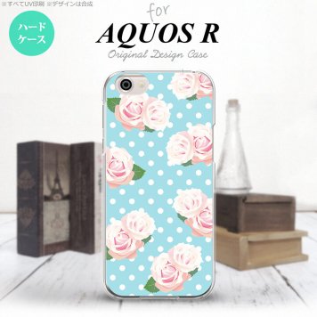 【SH03J】【スマホケース/スマホカバー】【アクオス R】SH03J スマホケース AQUOS R SH-03J カバー アクオス R バラ柄 水色 nk-sh03j-787【メール便送料無料】