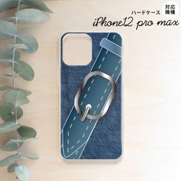 iPhone12ProMax iPhone12 Pro Max 6.7 スマホケース ハードケース ベルト 青 メンズ レディース nk-i12mp-328