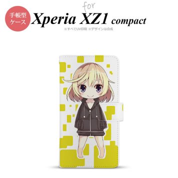 【手帳型 スマホ カバー ケース】【SO02K】【エクスペリア XZ1】手帳型 ケース SO-02K スマホ カバー Xperia XZ1 Compact エクスペリア キャラ2-A 黄 nk-004s-so02k-dr1336【メール便送料無料】
