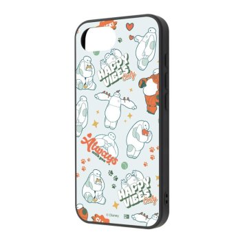 iPhone 17e / 16e ディズニー / maru 衝撃吸収 バンパー ハイブリッドケース / ベイマックスとモチ_総柄 ※送料無料(ポスト投函)