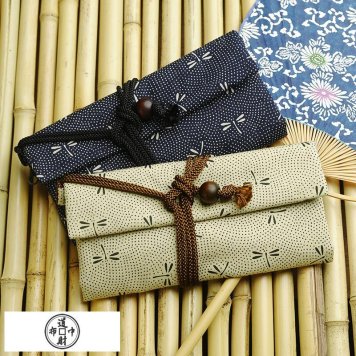 道中財布 トンボ柄