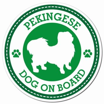 Pekingese ペキニーズ グリーン 肉球 カーサイン 車 マグネットステッカー 犬 マグネット 強力 直径13cm 丸型 おしゃれ かわいい ドラレコステッカー 安全対策 危険運転 煽り運転 アニマル 動物 犬種別 屋外 防水 屋内 肉球マーク