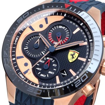 Scuderia Ferrari 腕時計 スクーデリア フェラーリ 時計 ウォッチ レッドレブ クロノグラフ RedRev Chronograph メンズ ローズゴールド×マルチカラー 0830591 海外モデル [並行輸入品] 誕生日 プレゼント ギフト 入学祝い 社会人 新生活 母の日 父の日