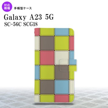 Galaxy A23 GalaxyA23 手帳型スマホケース カバー パッチワーク ミックス 2022年 10月発売 nk-004s-a23-dr1677