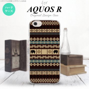 【SH03J】【スマホケース/スマホカバー】【アクオス R】SH03J スマホケース AQUOS R SH-03J カバー アクオス R エスニックゾウ 茶 nk-sh03j-1574【メール便送料無料】