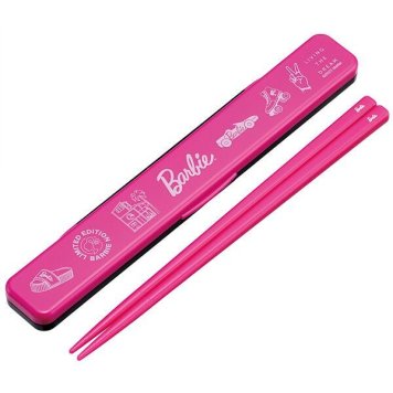 Barbie CORE 抗菌 音のならない箸・箸箱セット 箸18cm スケーター ※送料無料(ポスト投函)