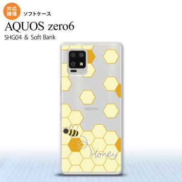 SHG04 SHG04 ZERO6 AQUOS zero6 スマホケース ソフトケース ハニー クリア 薄黄 メンズ レディース nk-zero6-tp1689
