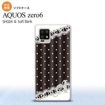 SHG04 SHG04 ZERO6 AQUOS zero6 スマホケース ソフトケース ドット レース C 黒 +アルファベット メンズ レディース nk-zero6-tp1619i