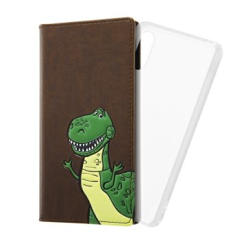 Xperia Ace II 『ディズニー・ピクサーキャラクター』/手帳型 FLEX CASE ポップアップ/『レックス』 ※送料無料(ポスト投函)