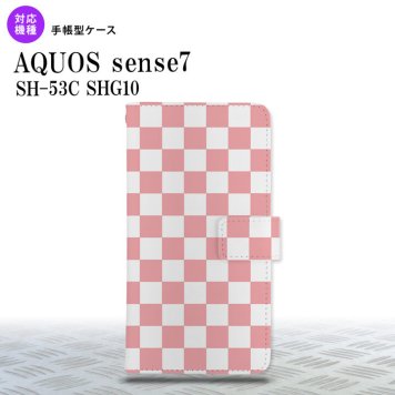 sense7 sense7 手帳型スマホケース カバー スクエア 白 ピンク 2022年 11月発売 nk-004s-sens7-dr765
