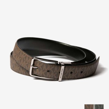 マイケルコース MICHAEL KORS Reversible Logo and Leather Belt リバーシブル ロゴ レザー ベルト MKシグネチャー ベルト メンズ