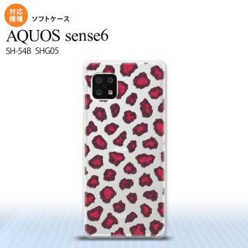SH-54B SHG05 AQUOS sense6 スマホケース ソフトケース 豹柄 A ピンク メンズ レディース nk-sens6-tp028