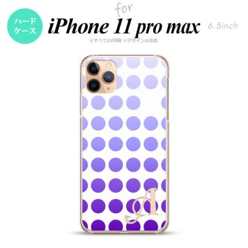 iPhone11ProMax iPhone11pro max スマホケース ハードケース 水玉 パープル +アルファベット メンズ レディース nk-i11pm-1373i
