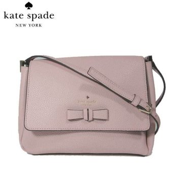 ケイト・スペード アウトレット kate spade ショルダーバッグ WKRU5390-265 avva / pershing street レザー リボン ショルダーバッグ / ポシェット warmvellum(265):ライトピンク系