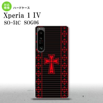 SO-51C SOG06 XPERIA 1 IV Xperia 1 IV スマホケース 背面ケース ハードケース ゴシック 黒 赤 メンズ レディース nk-xp14-1010