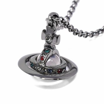 Vivienne Westwood ヴィヴィアン ウエストウッド ネックレス 63020098-02S001 CN NEW PETITE ORB PENDANT ニュー プチ オーブ ペンダント ガンメタル系