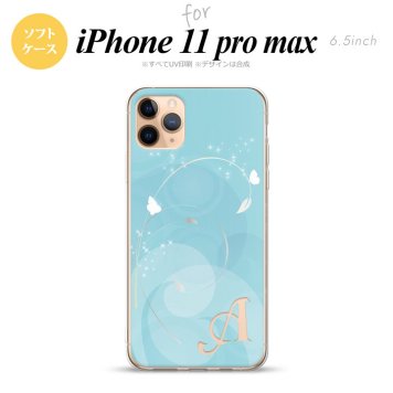 iPhone11ProMax iPhone11pro max スマホケース ソフトケース バタフライ 蝶 A 青 +アルファベット メンズ レディース nk-i11pm-tp203i