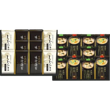 マルコメ フリーズドライみそ汁 有明海産味付海苔セット [26-2901-057] NTS-HS 味付のり しじみ醤油 みそ汁 詰め合わせ グルメ 食品 常温 保存食 非常食 惣菜セット 内祝い お返し お祝い ギフト 贈り物 プレゼント